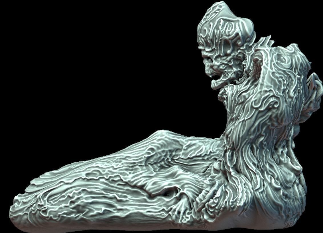 Cemetery Statue 3D model_2