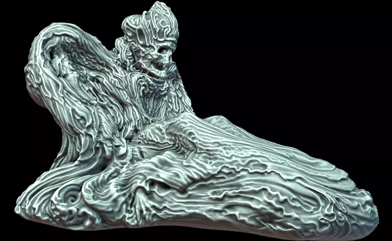 Cemetery Statue 3D model_0