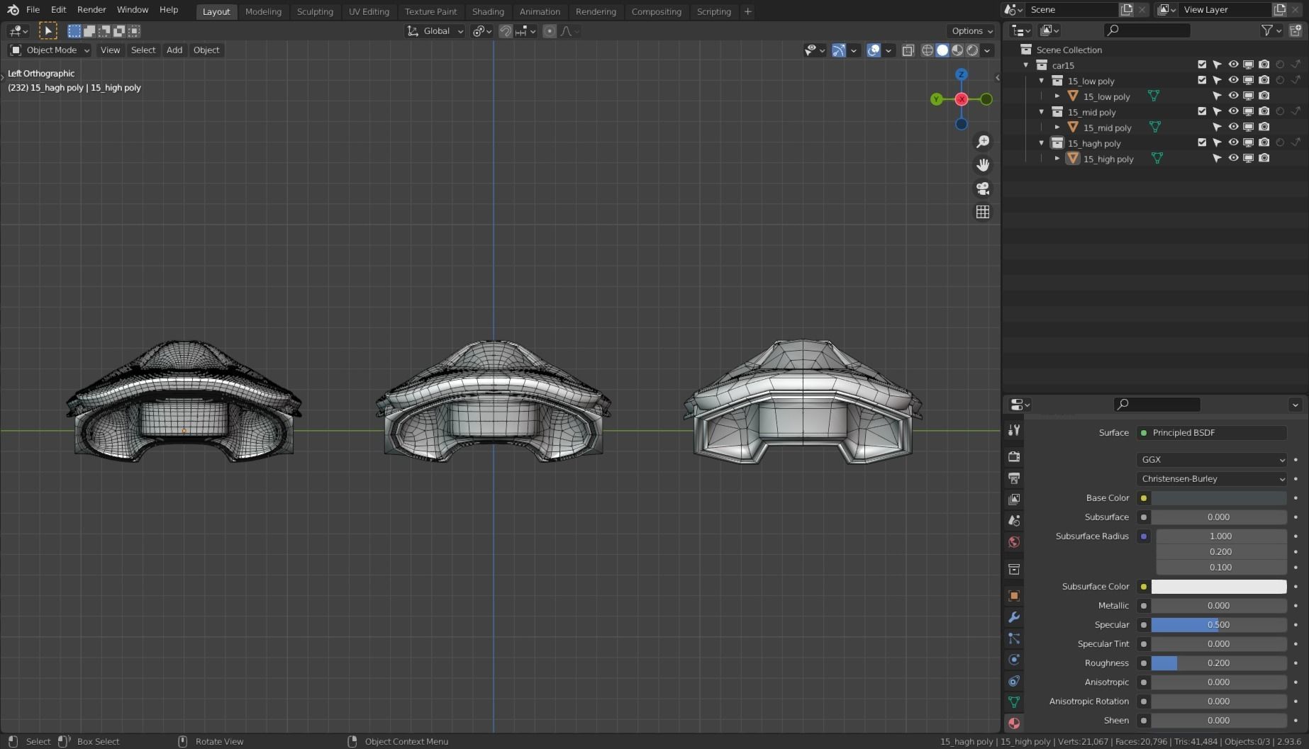 Simplistic Flying Vehicle 15 FREE SAMPLE Free low-poly 3D model_5