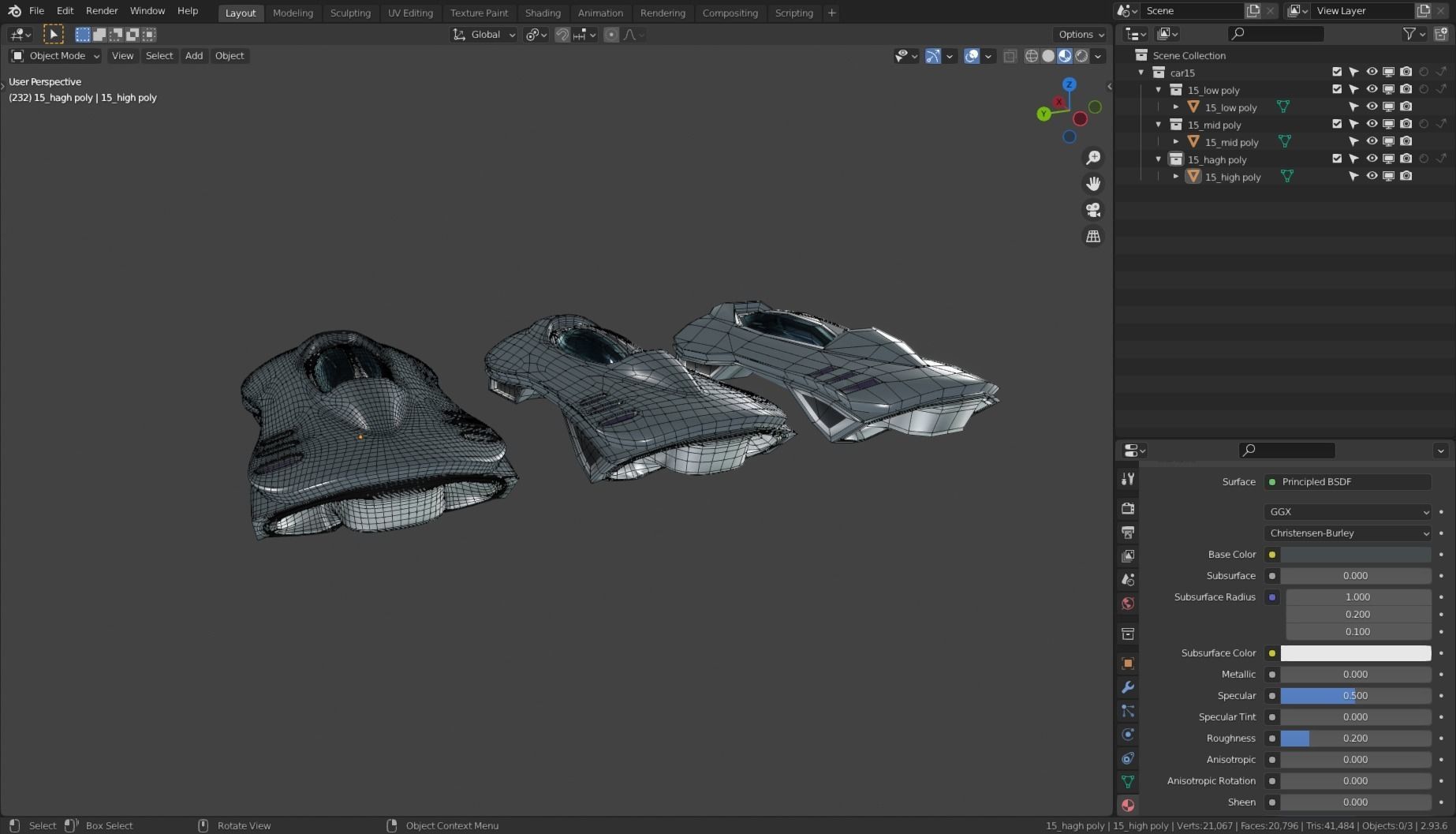 Simplistic Flying Vehicle 15 FREE SAMPLE Free low-poly 3D model_9