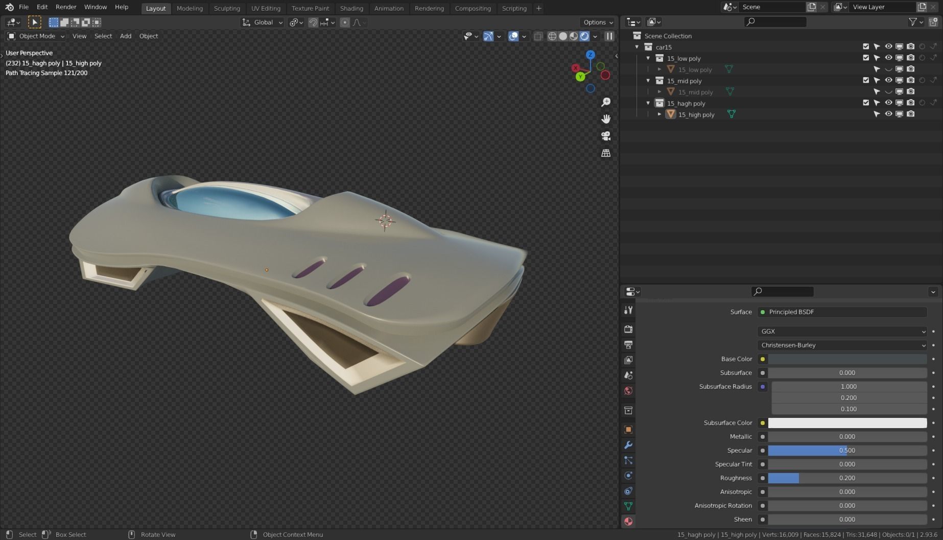 Simplistic Flying Vehicle 15 FREE SAMPLE Free low-poly 3D model_2