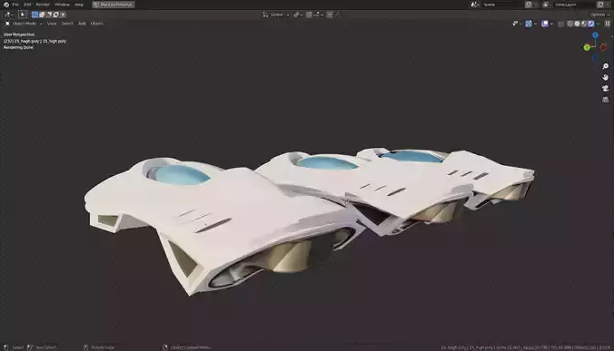 Simplistic Flying Vehicle 15 FREE SAMPLE Free low-poly 3D model
