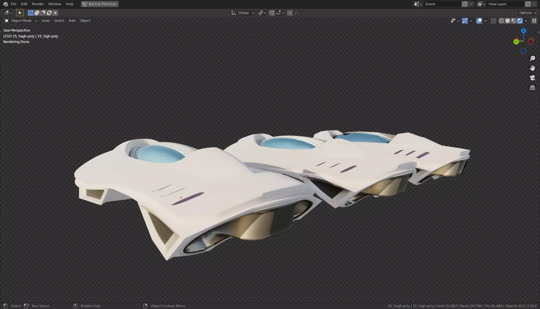 Simplistic Flying Vehicle 15 FREE SAMPLE Free low-poly 3D model_0