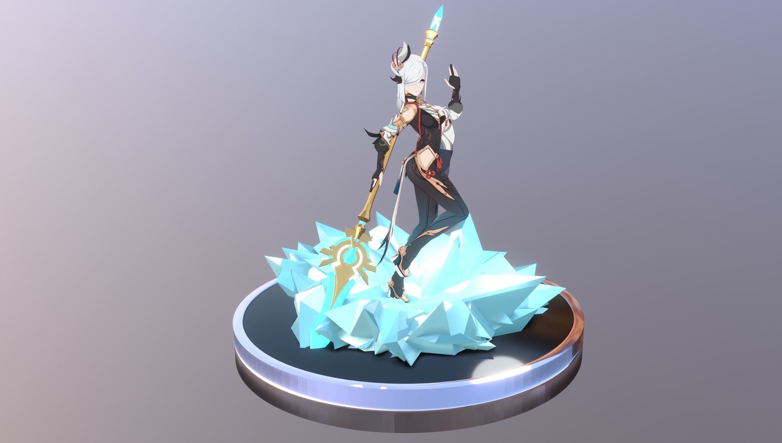 Skyward Spine Shenhe 3D model_17