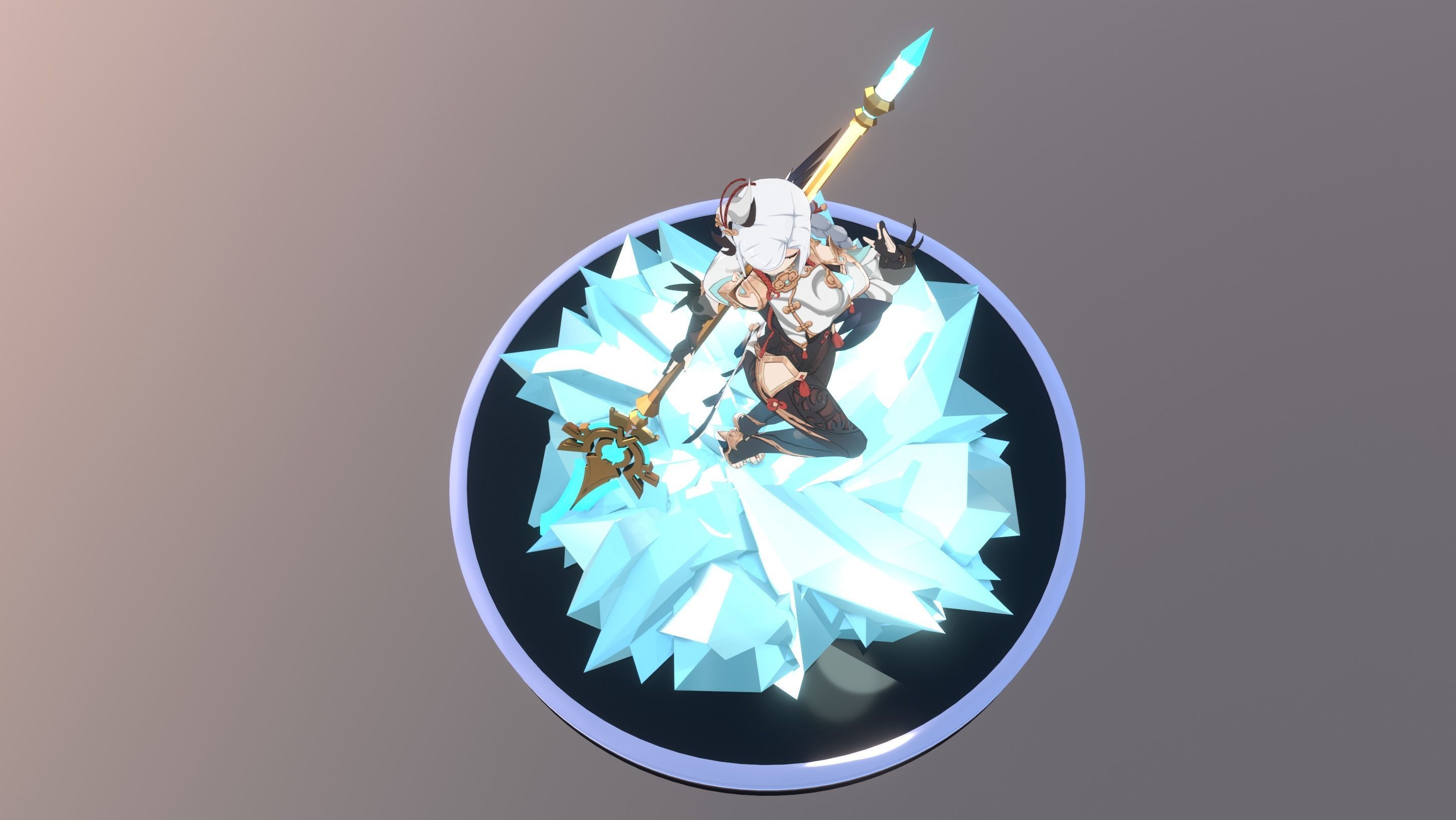 Skyward Spine Shenhe 3D model_16