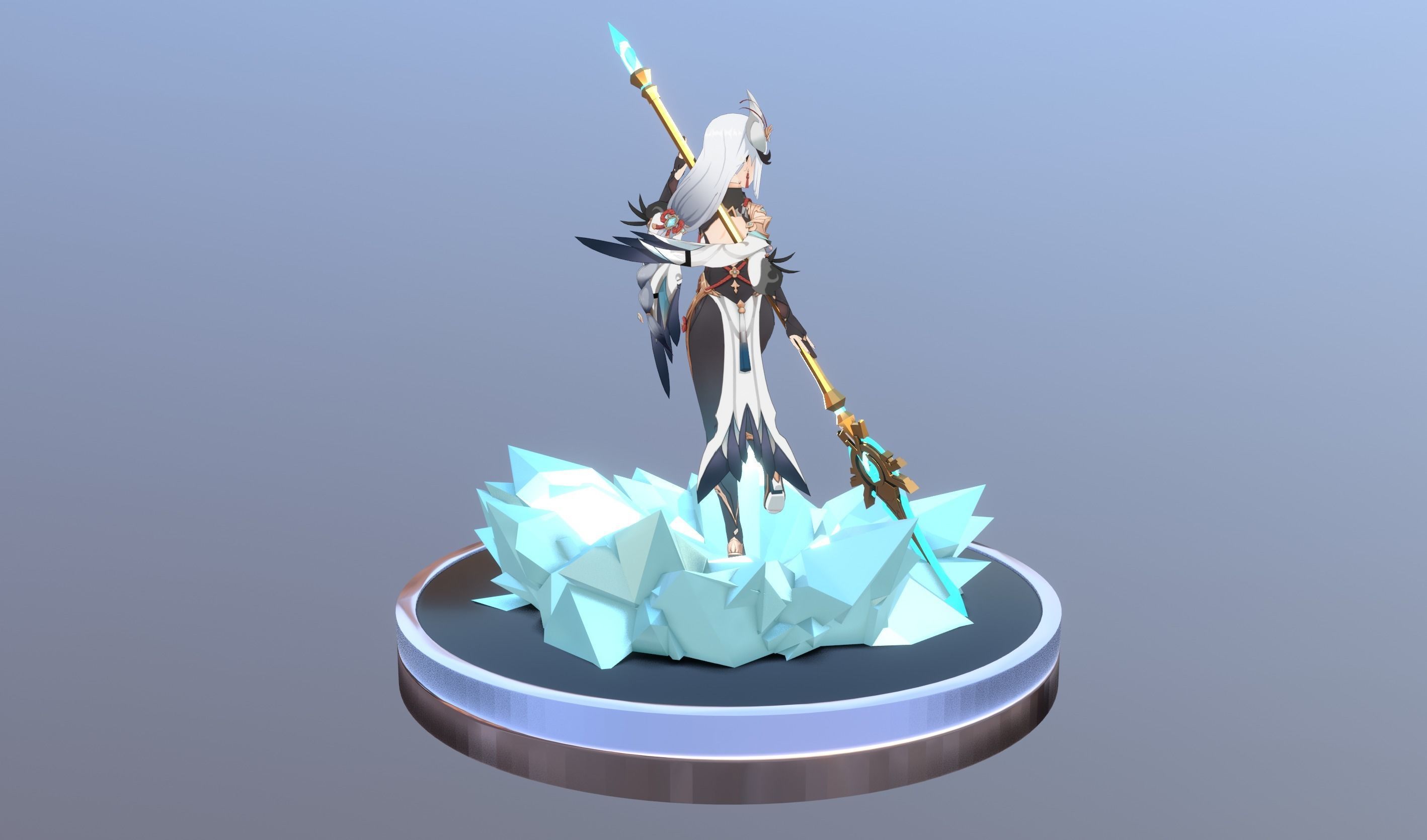 Skyward Spine Shenhe 3D model_3