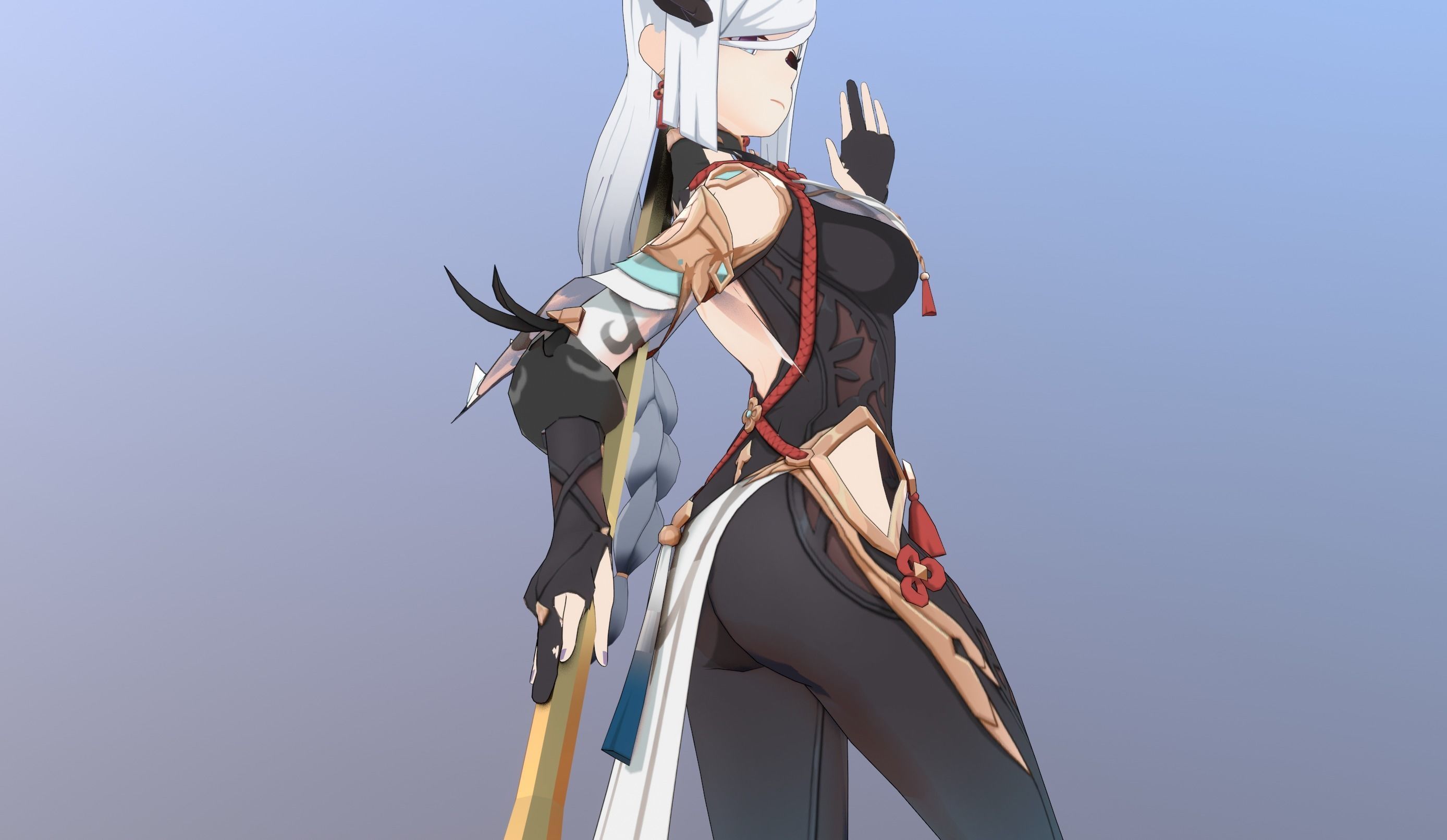 Skyward Spine Shenhe 3D model_15