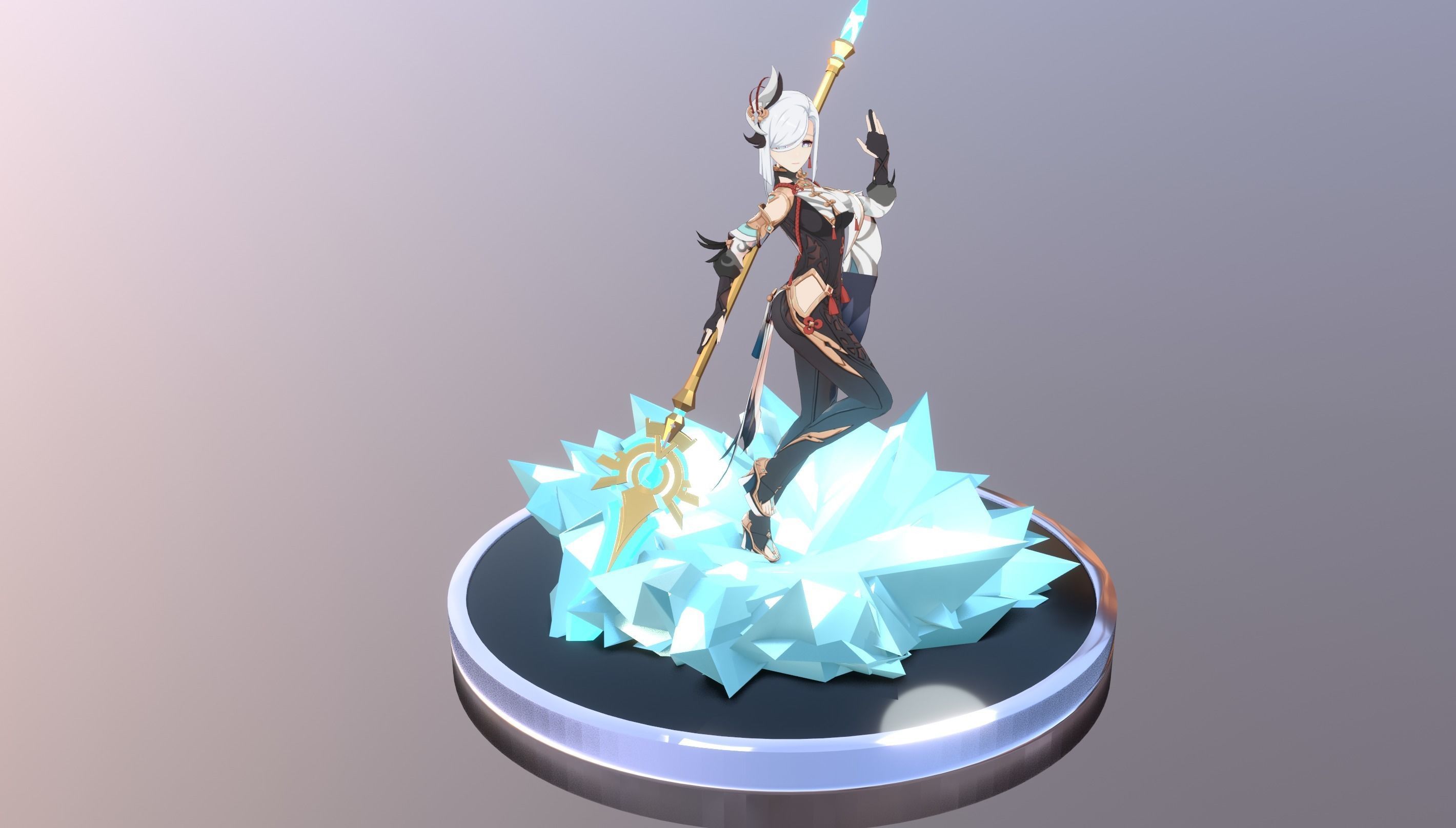 Skyward Spine Shenhe 3D model_8