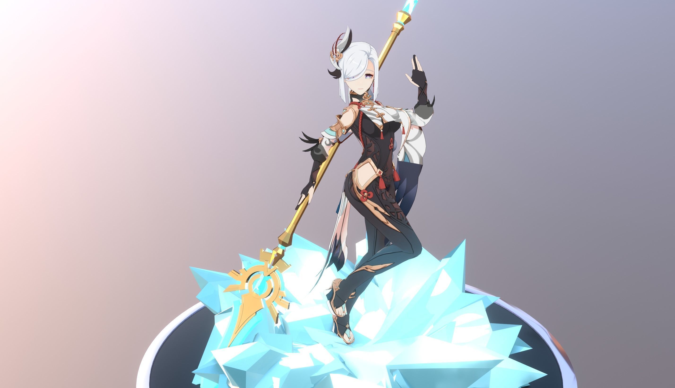 Skyward Spine Shenhe 3D model_14