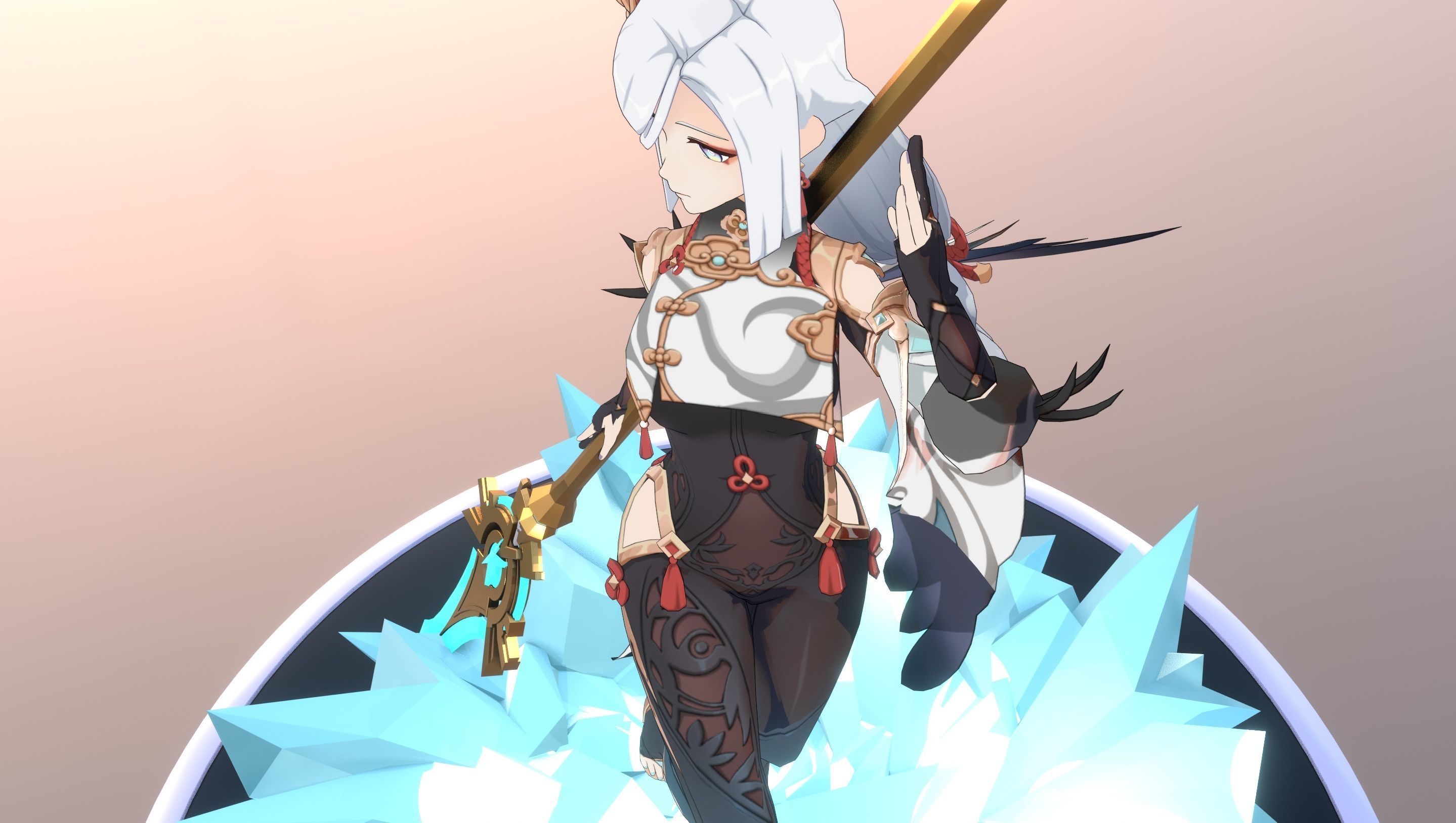 Skyward Spine Shenhe 3D model_22