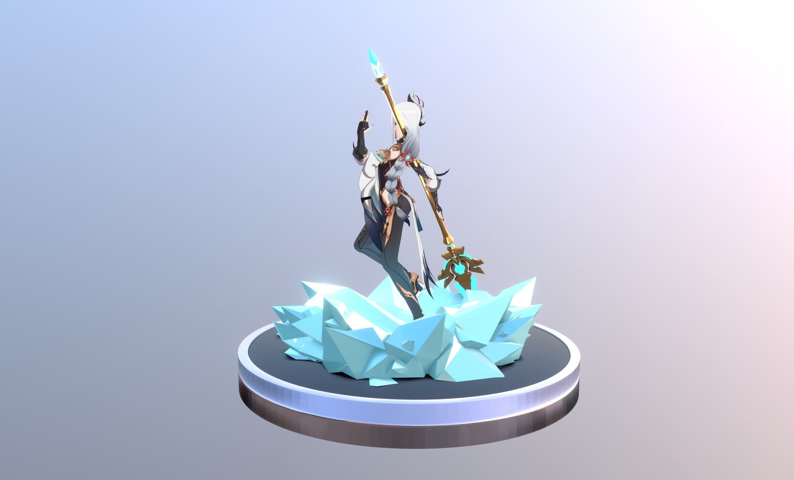 Skyward Spine Shenhe 3D model_4