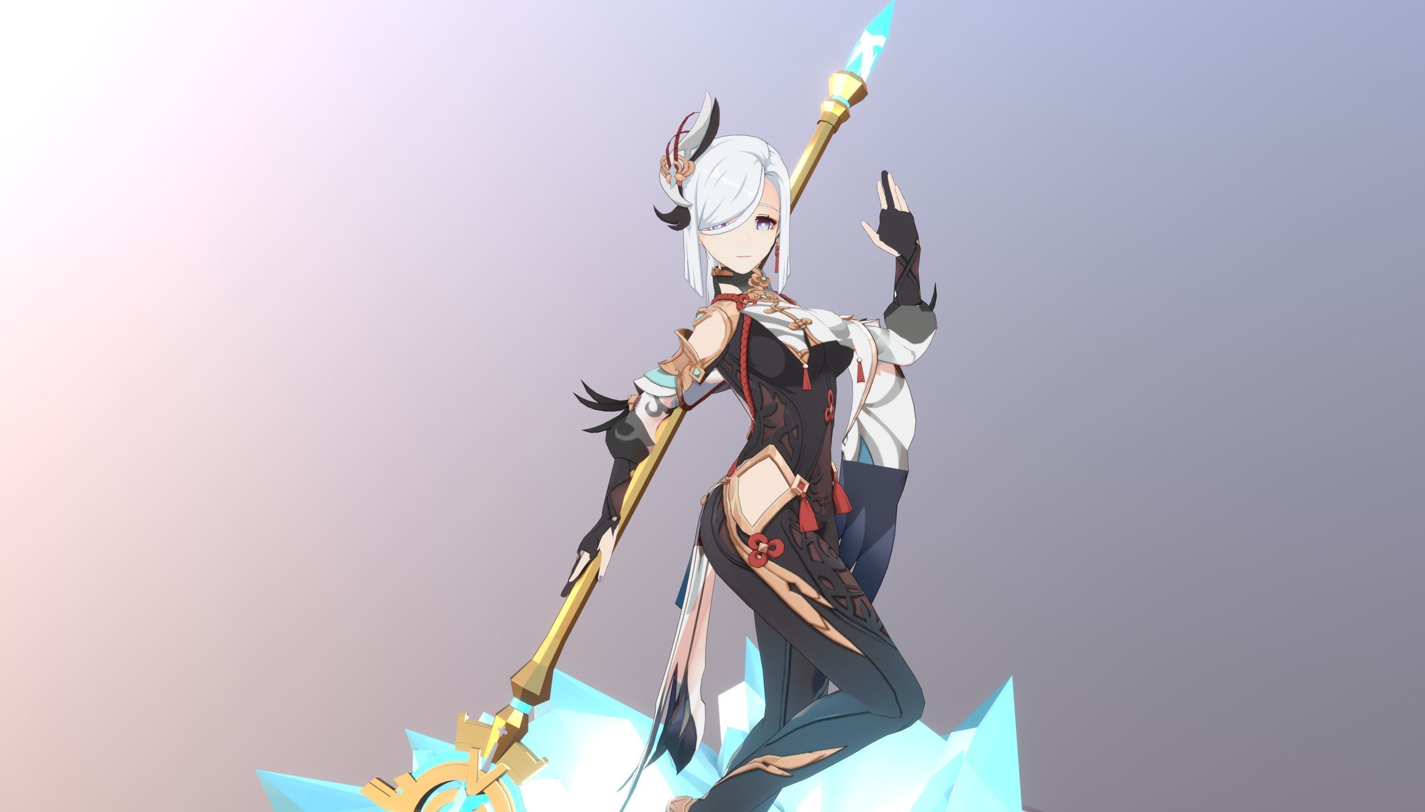 Skyward Spine Shenhe 3D model_5