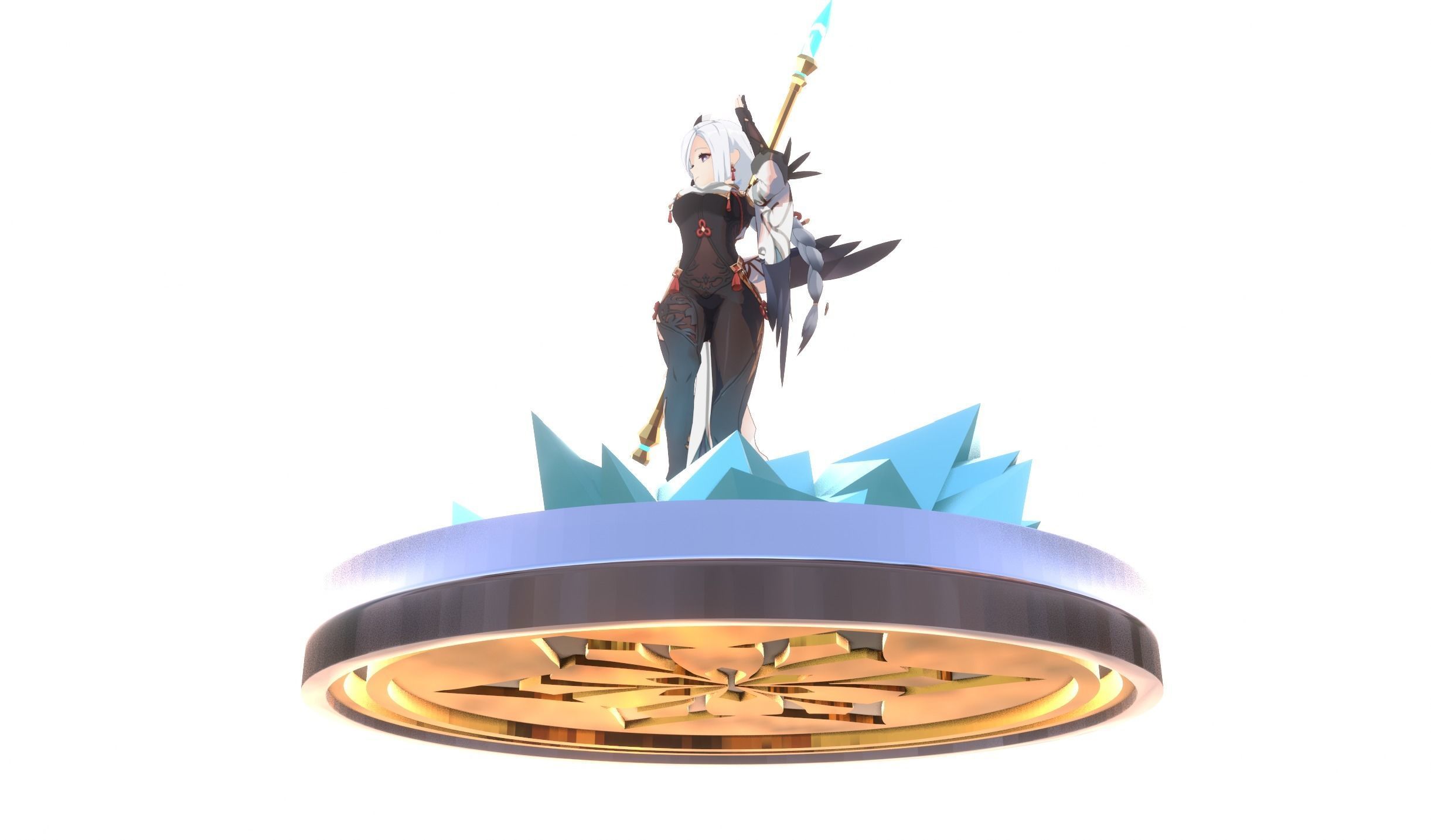 Skyward Spine Shenhe 3D model_7