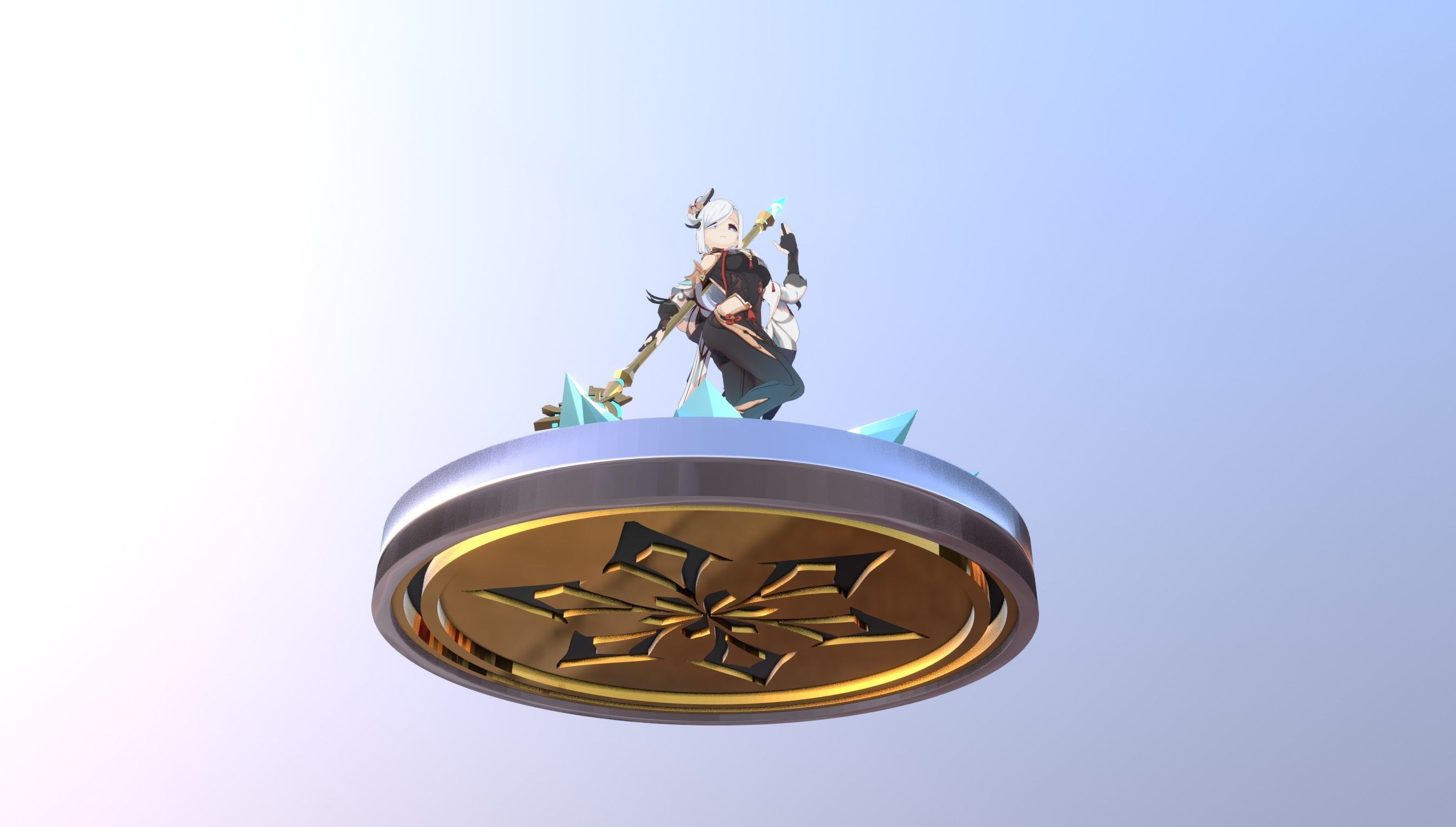 Skyward Spine Shenhe 3D model_6