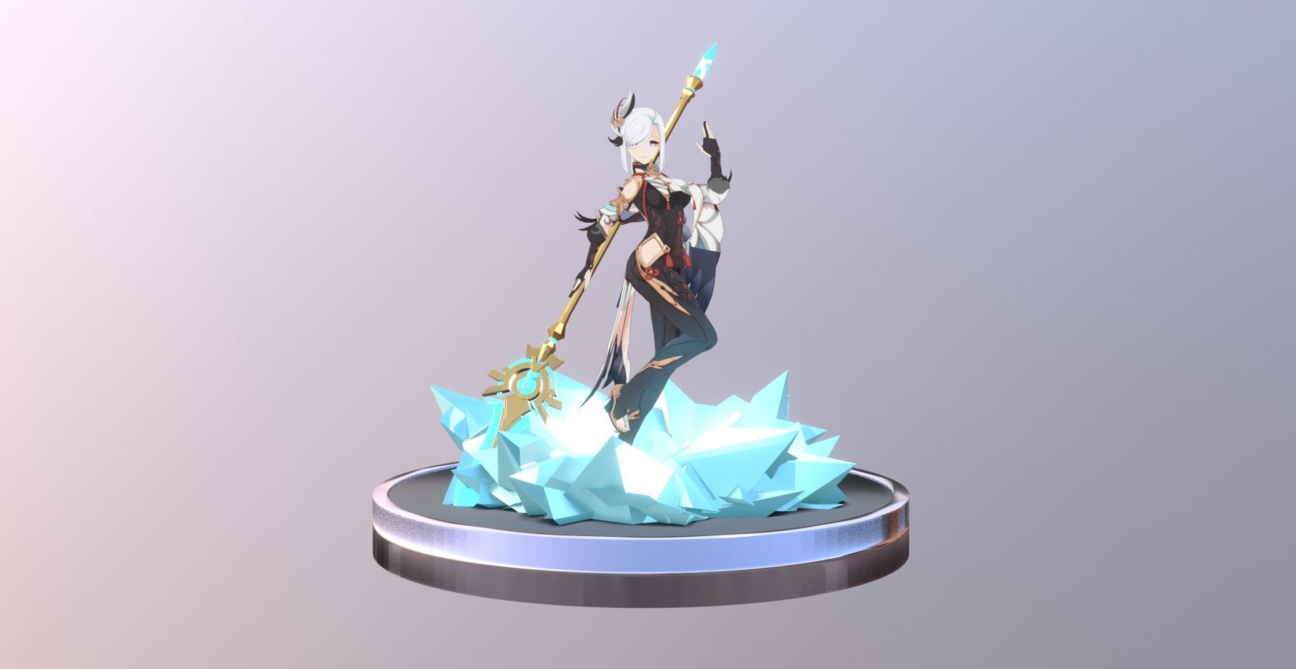 Skyward Spine Shenhe 3D model_38