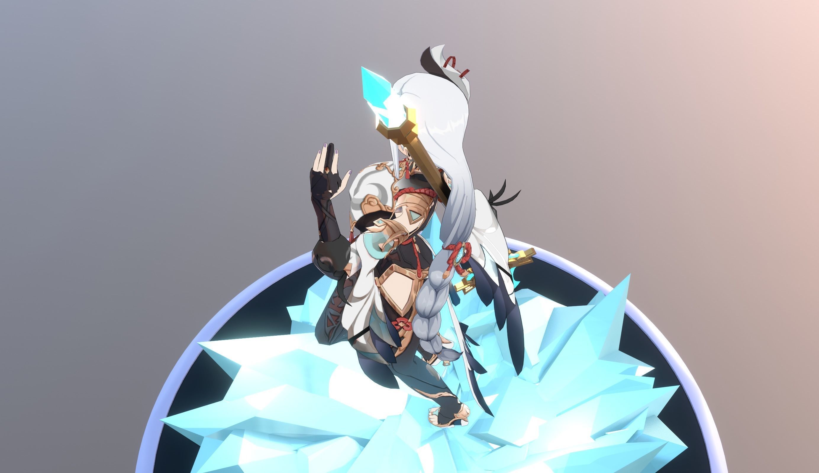 Skyward Spine Shenhe 3D model_12