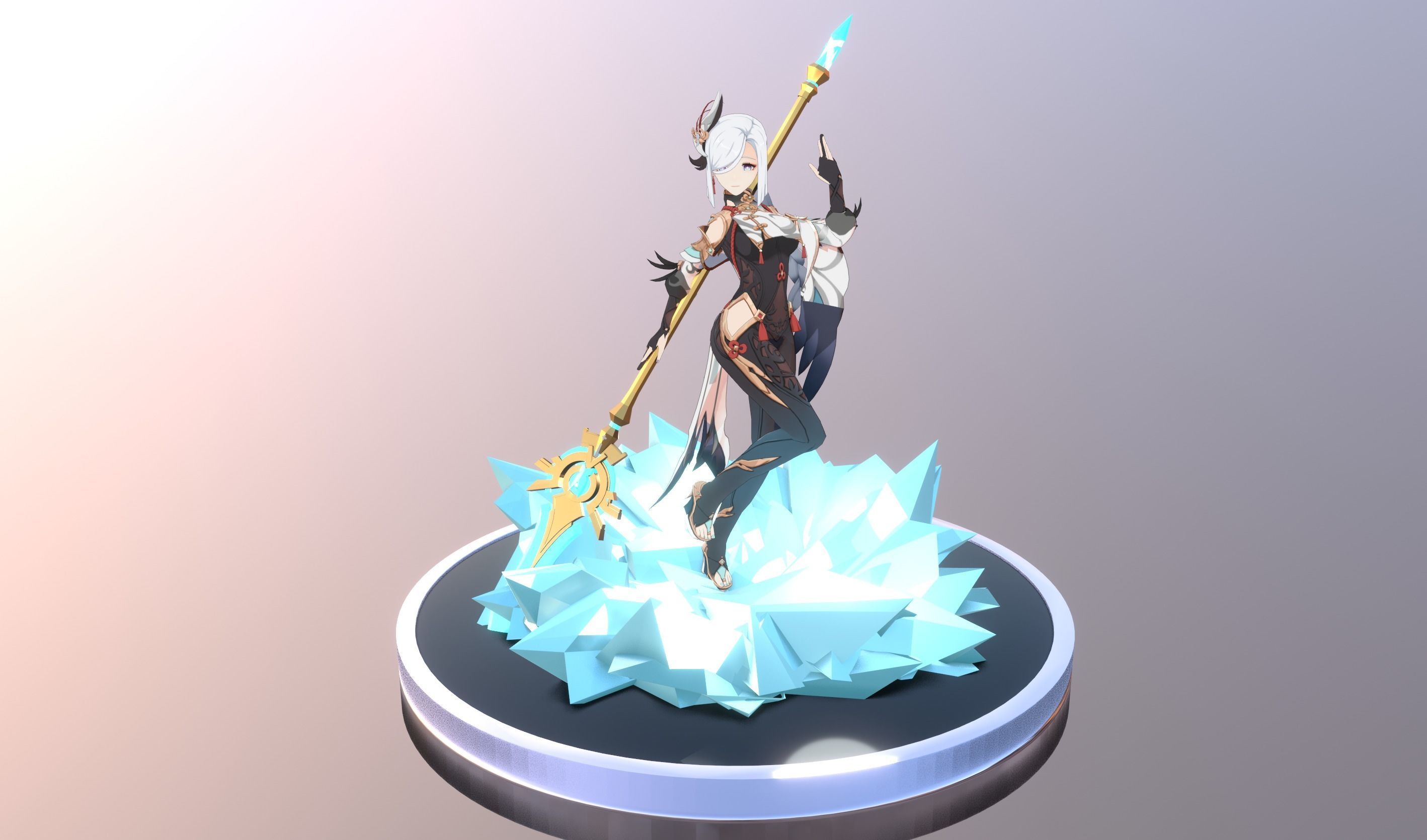 Skyward Spine Shenhe 3D model_1