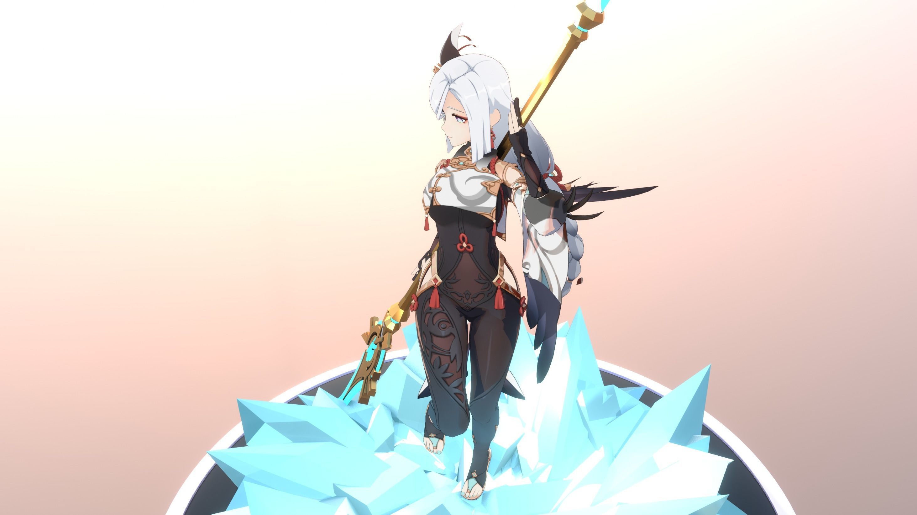 Skyward Spine Shenhe 3D model_32