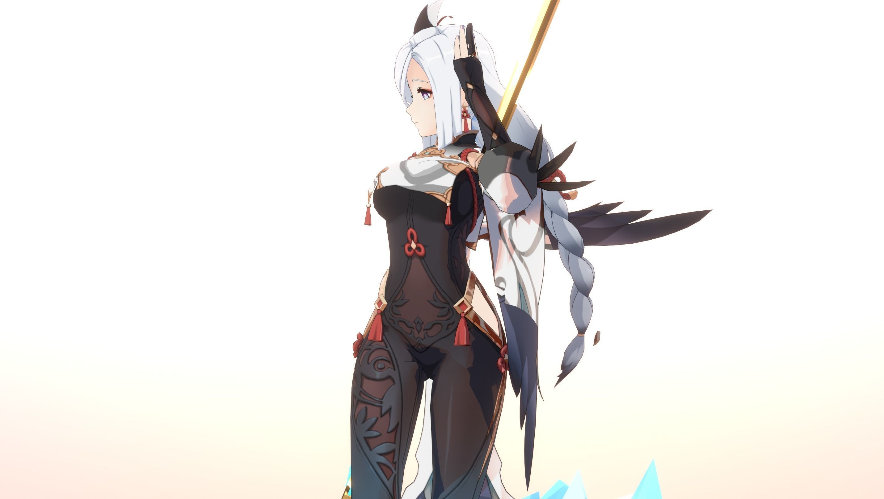 Skyward Spine Shenhe 3D model_11