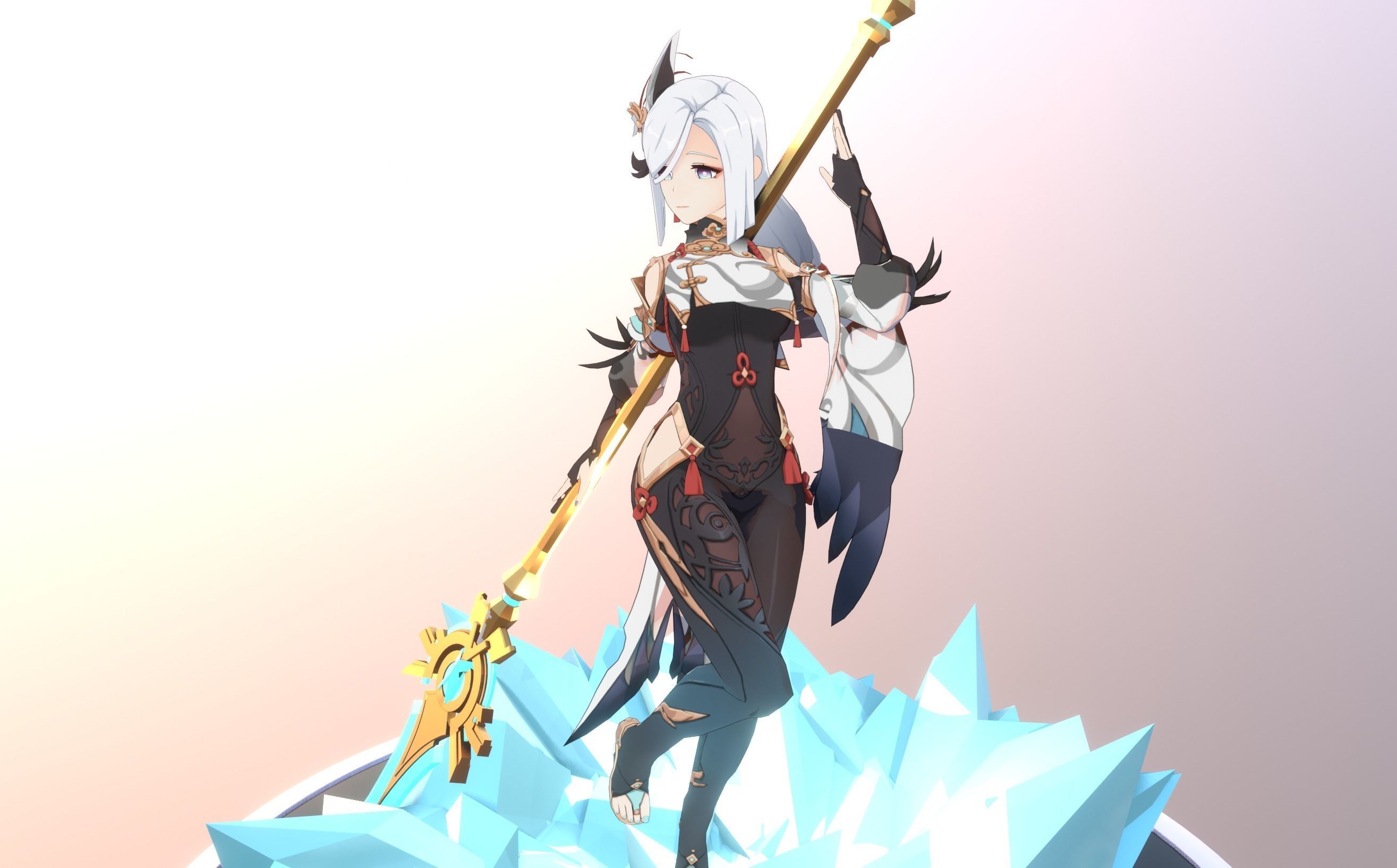 Skyward Spine Shenhe 3D model_31