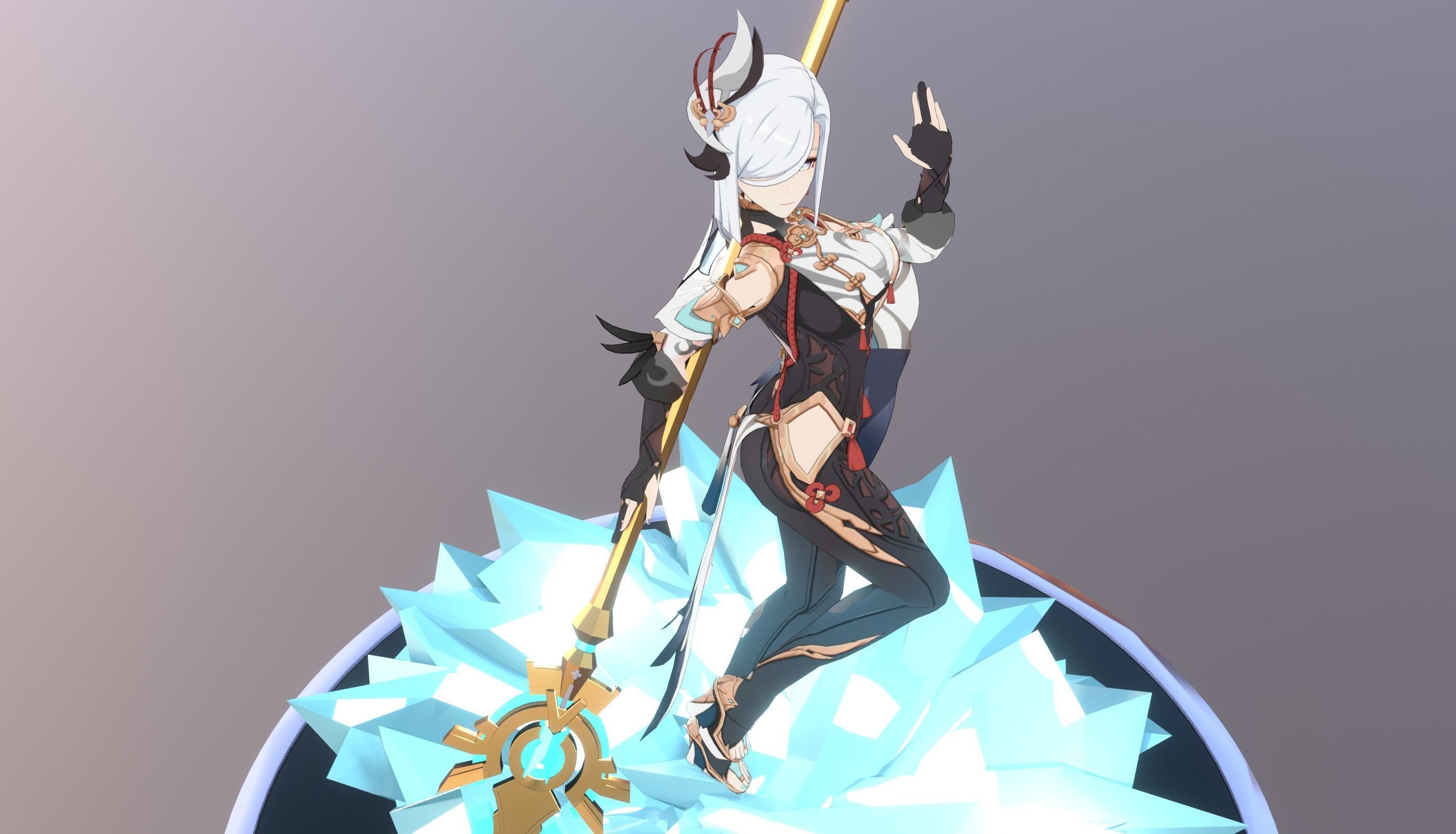 Skyward Spine Shenhe 3D model_30