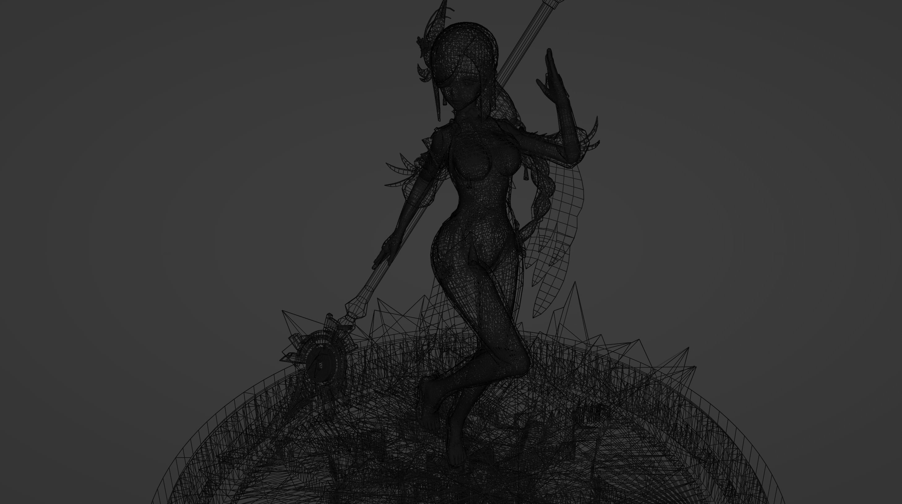 Skyward Spine Shenhe 3D model_34