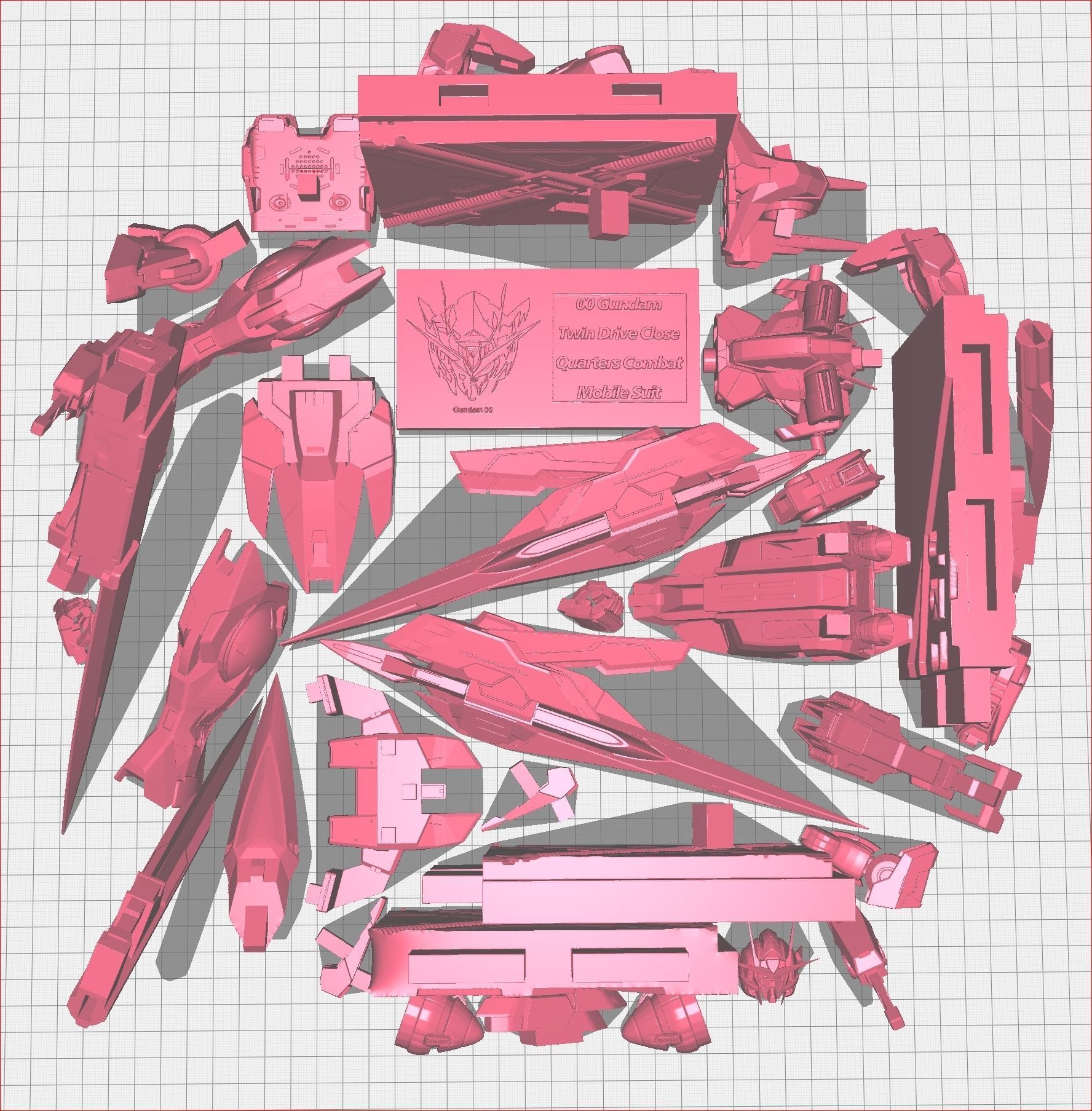 Gundam 00 GNR-010 0 Raiser 3D print model_17