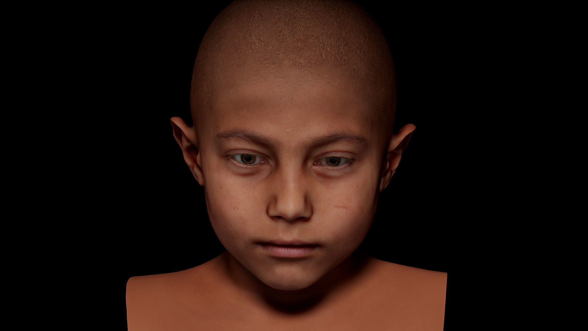 Retopologized Male 3D Head scan - Harry Jackson 3D model_4