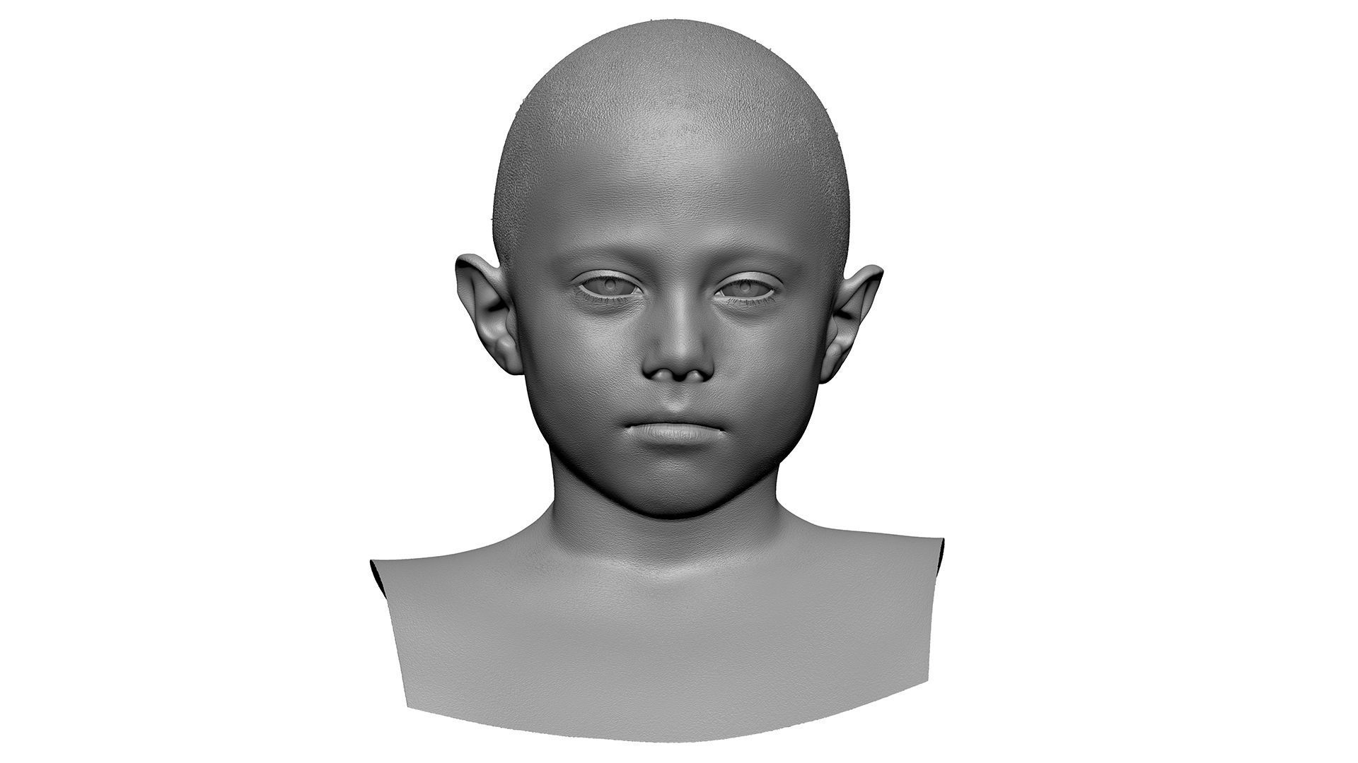 Retopologized Male 3D Head scan - Harry Jackson 3D model_9