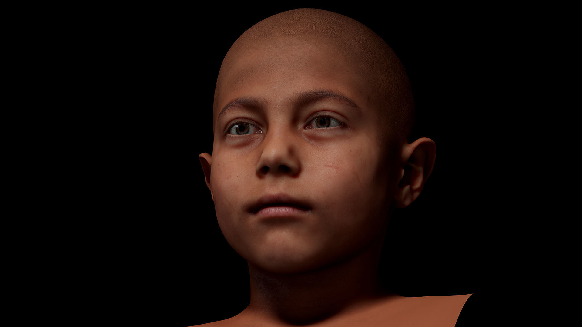 Retopologized Male 3D Head scan - Harry Jackson 3D model_2