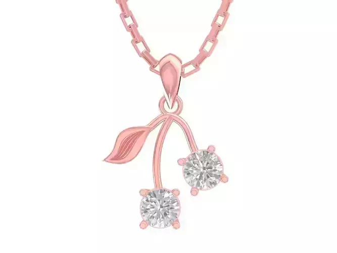 diamond leaf pendant 3088