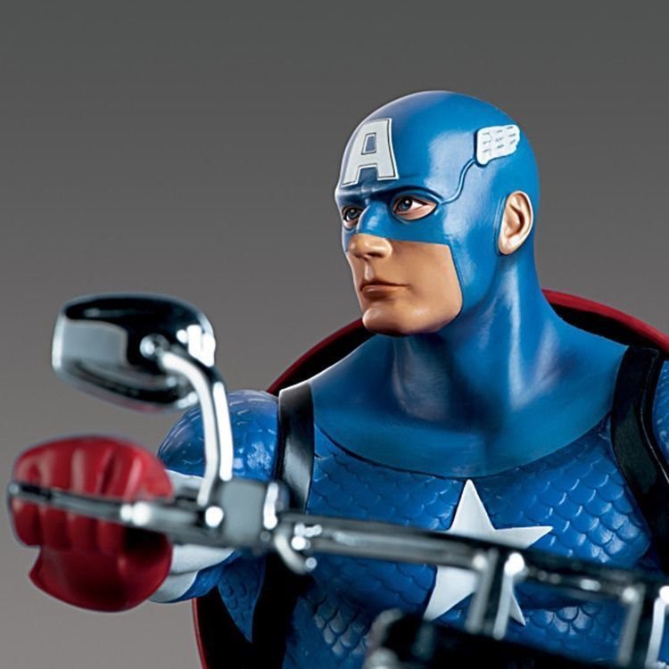 Captain America on Motorcycle 3D Model Ready to Print 3D print model_4