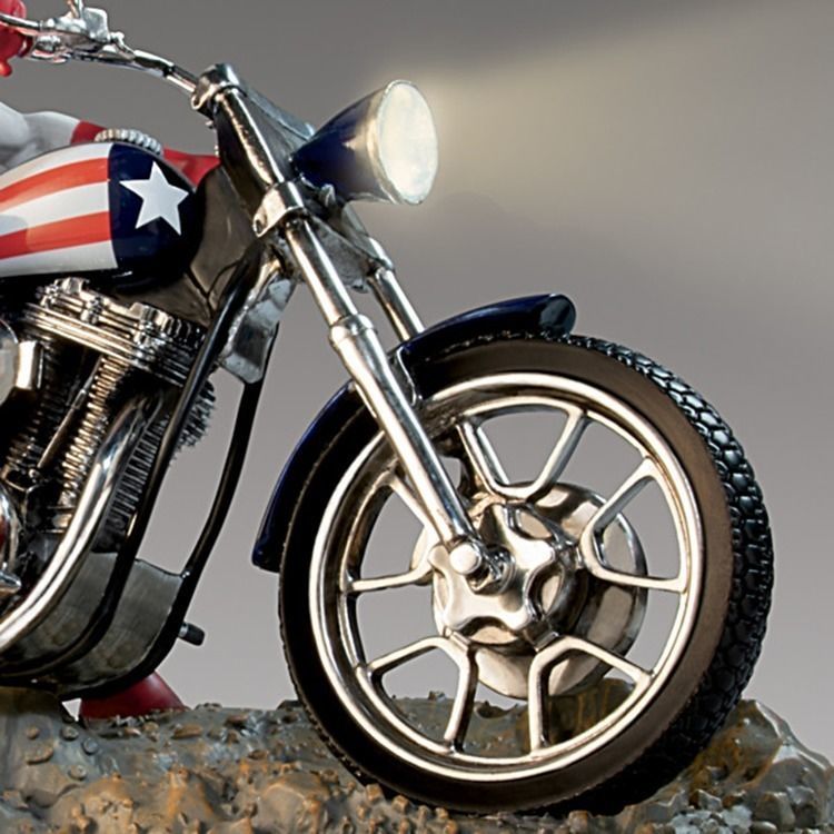 Captain America on Motorcycle 3D Model Ready to Print 3D print model_3