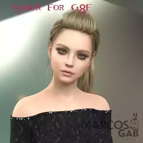 Amber for genesis 8 and 8-1 Female 3D model