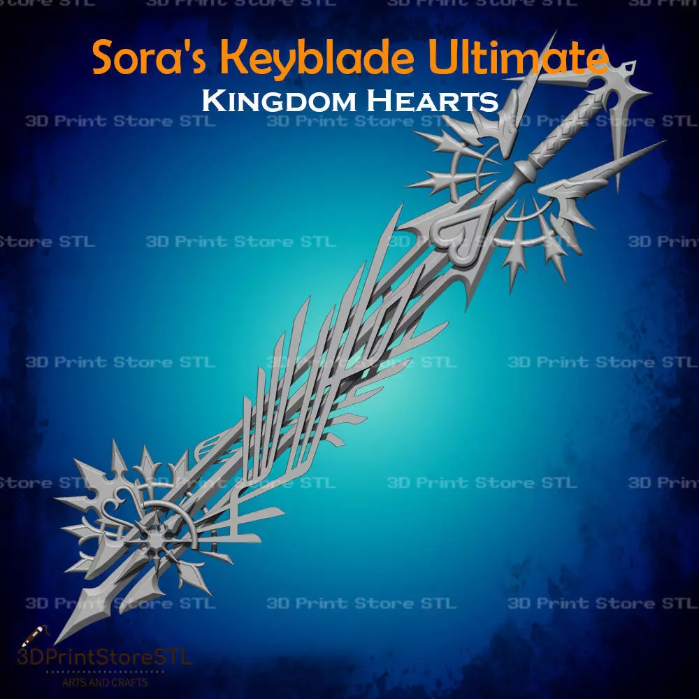 Sora Keyblade Ultima Cosplay Kingdom Hearts - STL File 3D print model_0