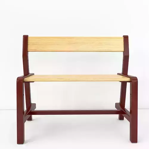 IKEA CHILDRENS BENCH DARK RED 3D model