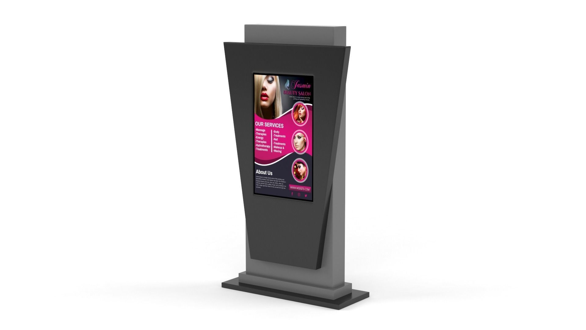 Electronic Kiosk 3D model_2