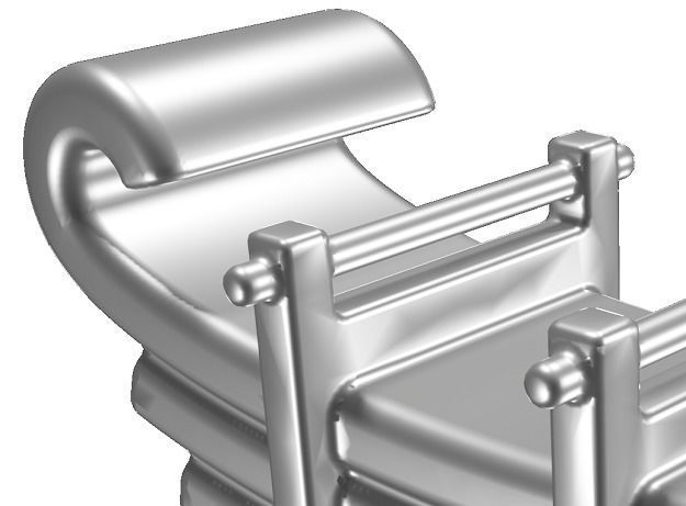 Mechanical Leaf Spring Low-poly 3D model_3