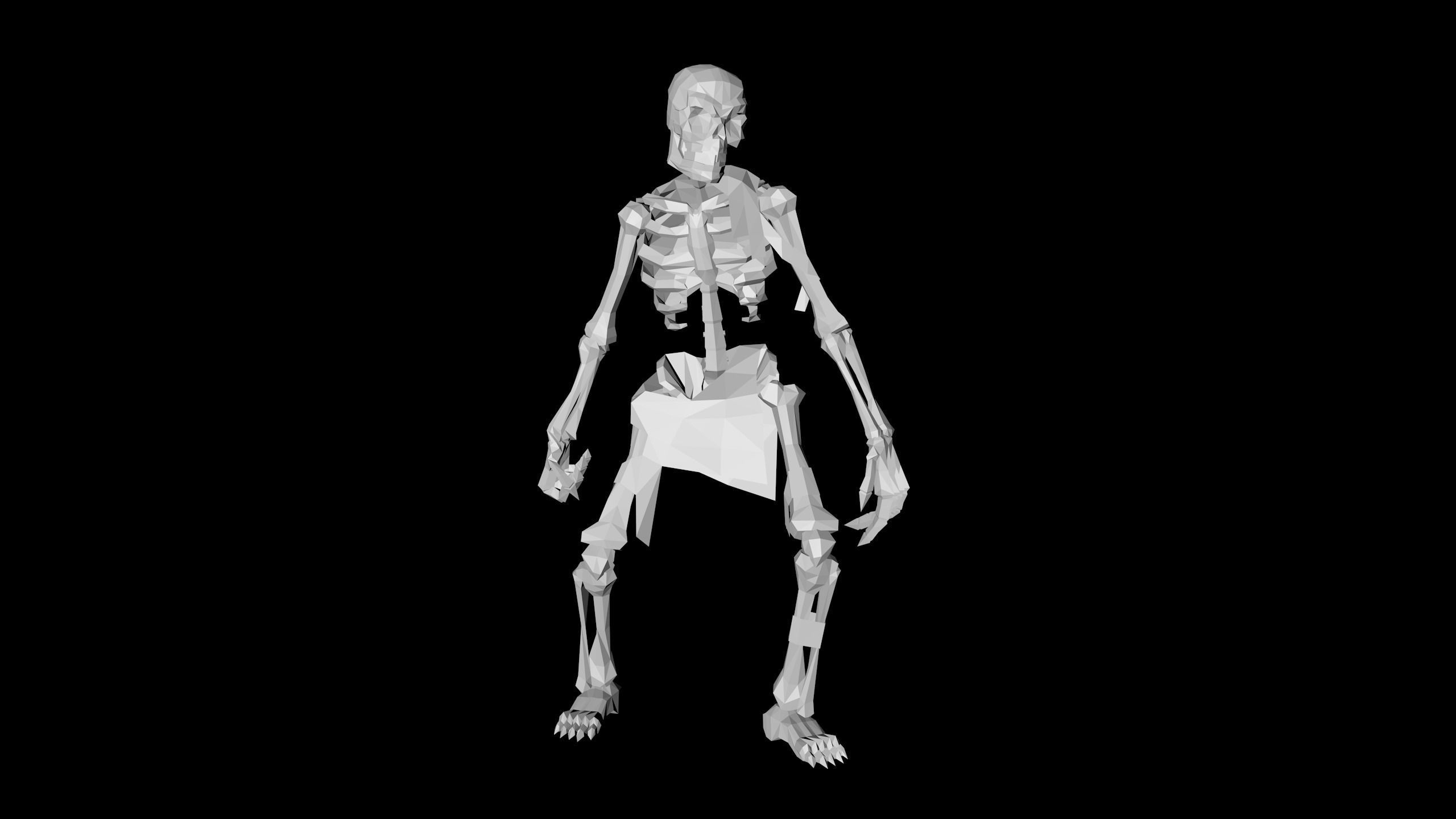 Skeleton Pack - Fully Rigged and Animated Low-poly 3D model_10