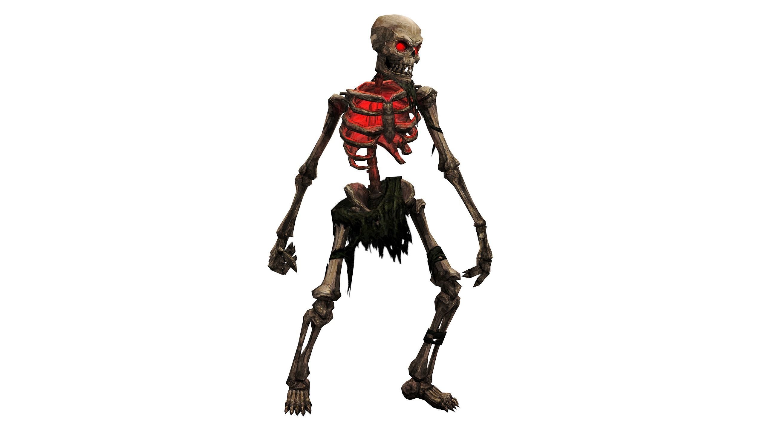 Skeleton Pack - Fully Rigged and Animated Low-poly 3D model_6