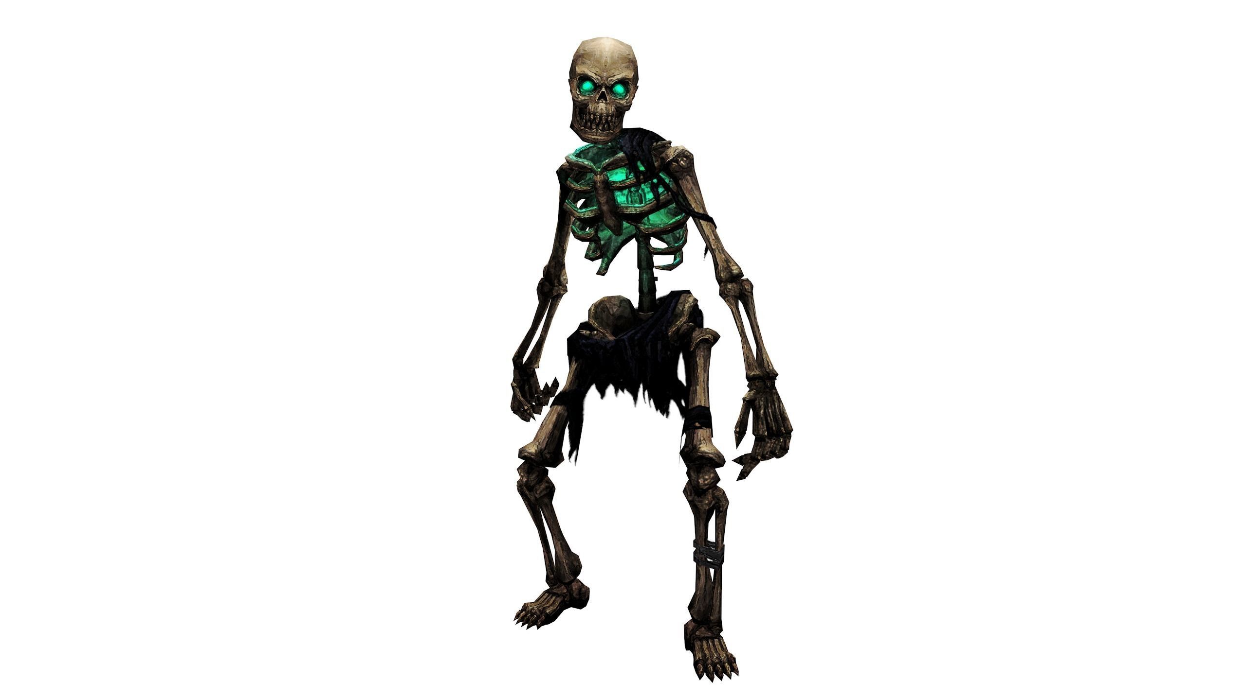 Skeleton Pack - Fully Rigged and Animated Low-poly 3D model_4