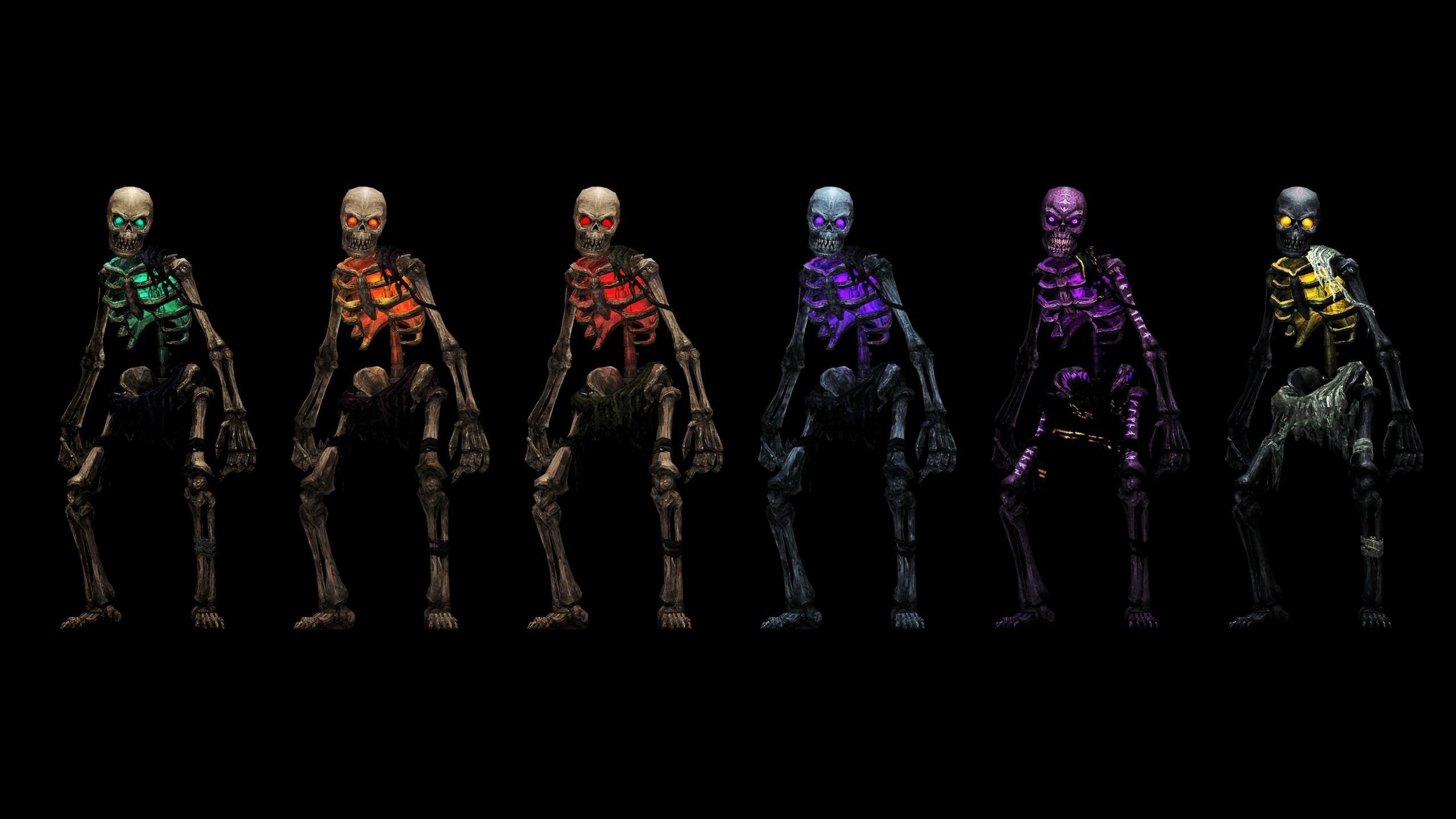 Skeleton Pack - Fully Rigged and Animated Low-poly 3D model_2