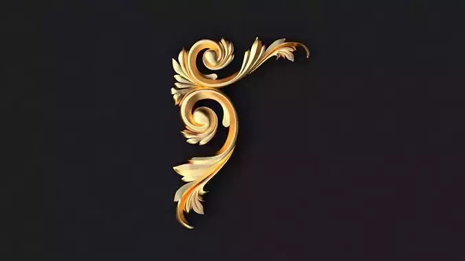 dekor ornate gold letter f