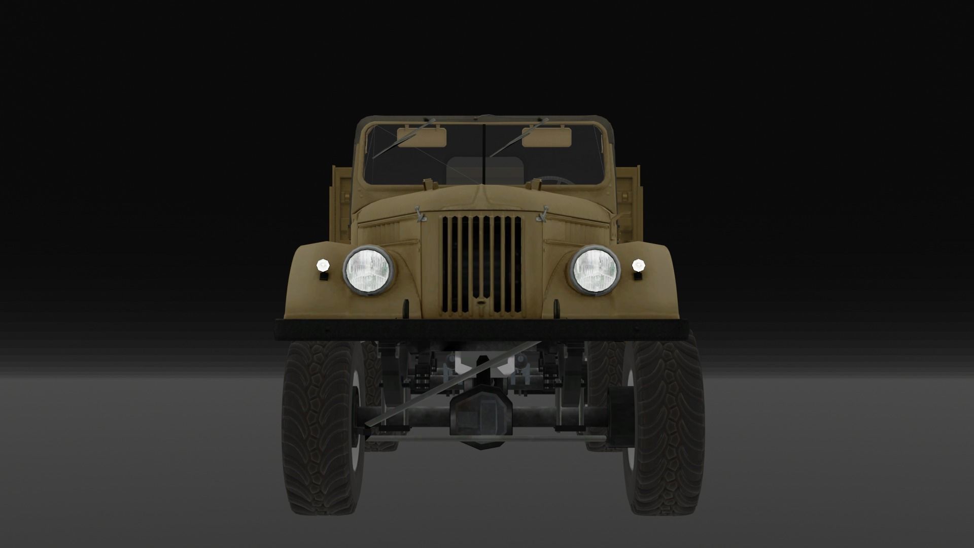 jeep 3d model for unity  Low-poly 3D model_3