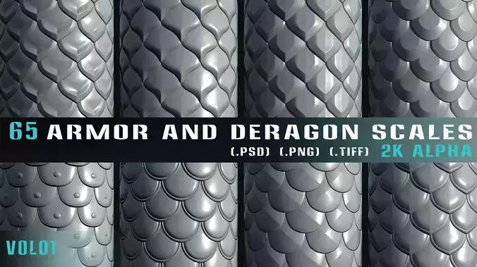 65 Armor and Dragon Scales Alpha - VOL 01 Texture