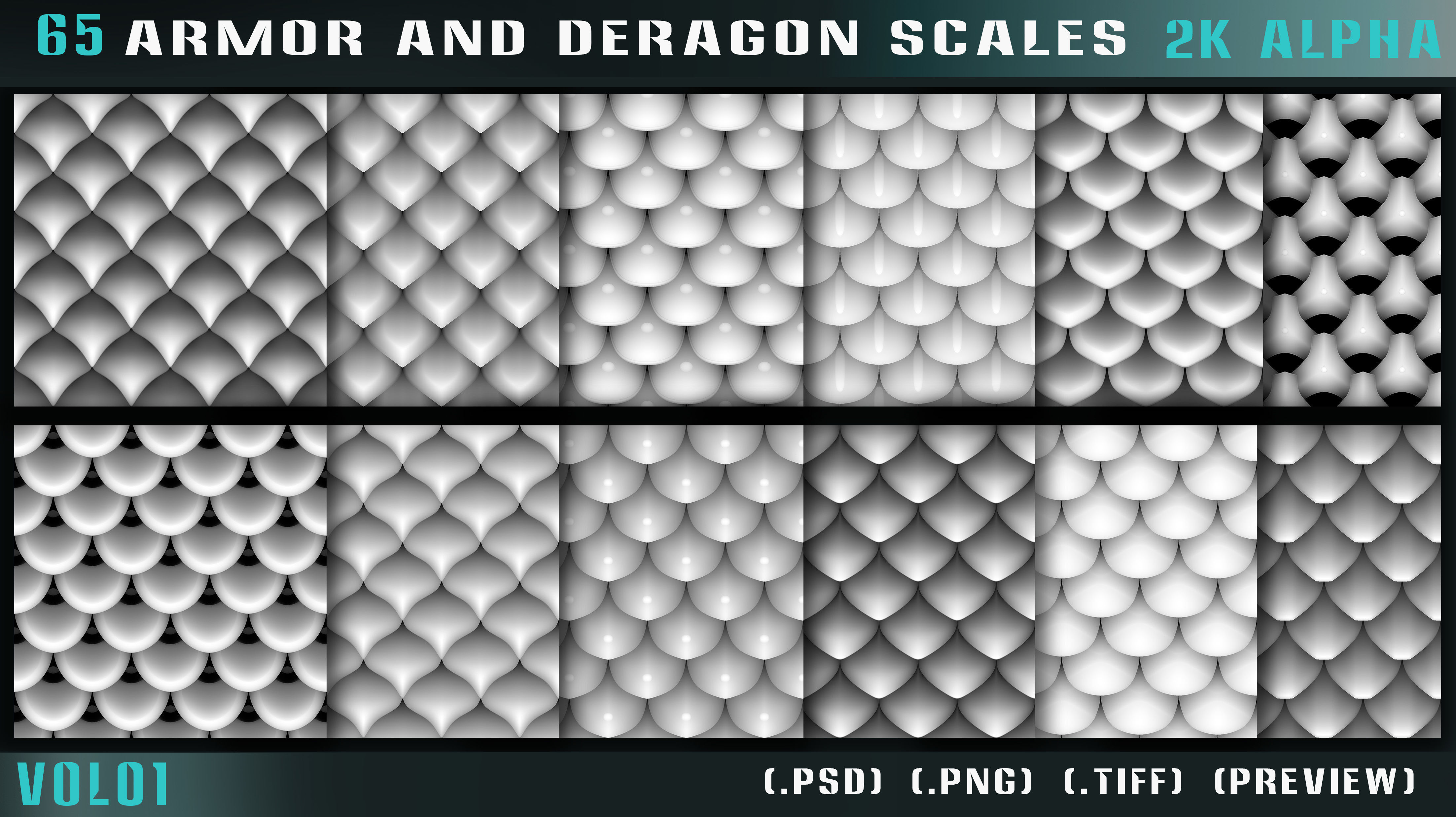 65 Armor and Dragon Scales Alpha - VOL 01 Texture_7