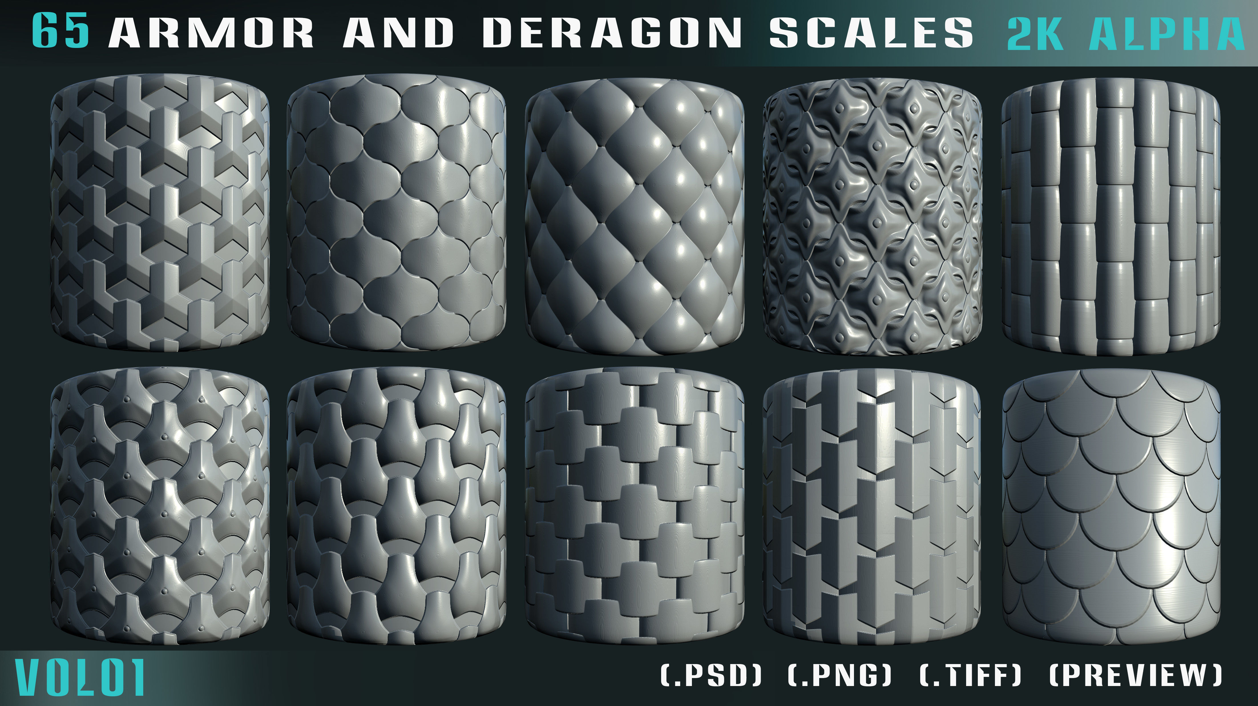 65 Armor and Dragon Scales Alpha - VOL 01 Texture_2