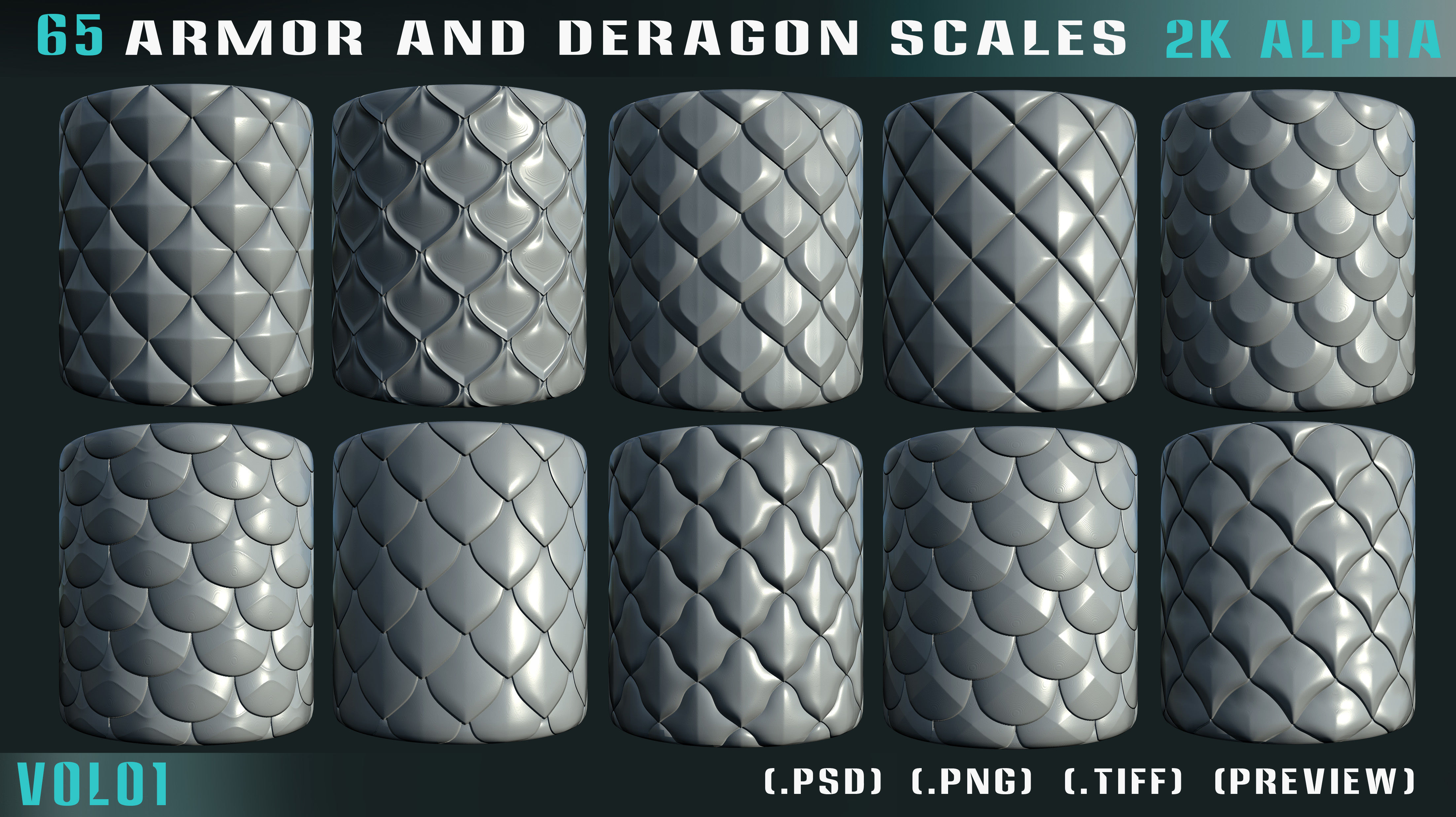65 Armor and Dragon Scales Alpha - VOL 01 Texture_4