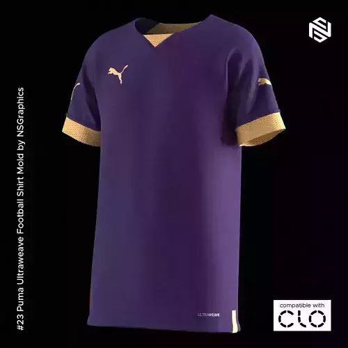Puma Ultraweave Football Shirt for CLO3D-Marvelous Designer