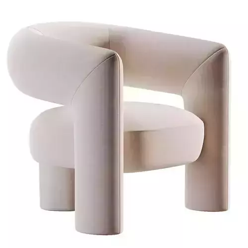 Via del Corso Armchair  Low-poly 3D model